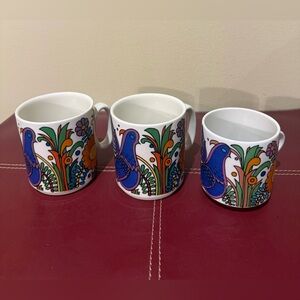 Villeroy & Boch Acapulco 2 Mugs 1 Tall Tea Cup with Vibrant Design